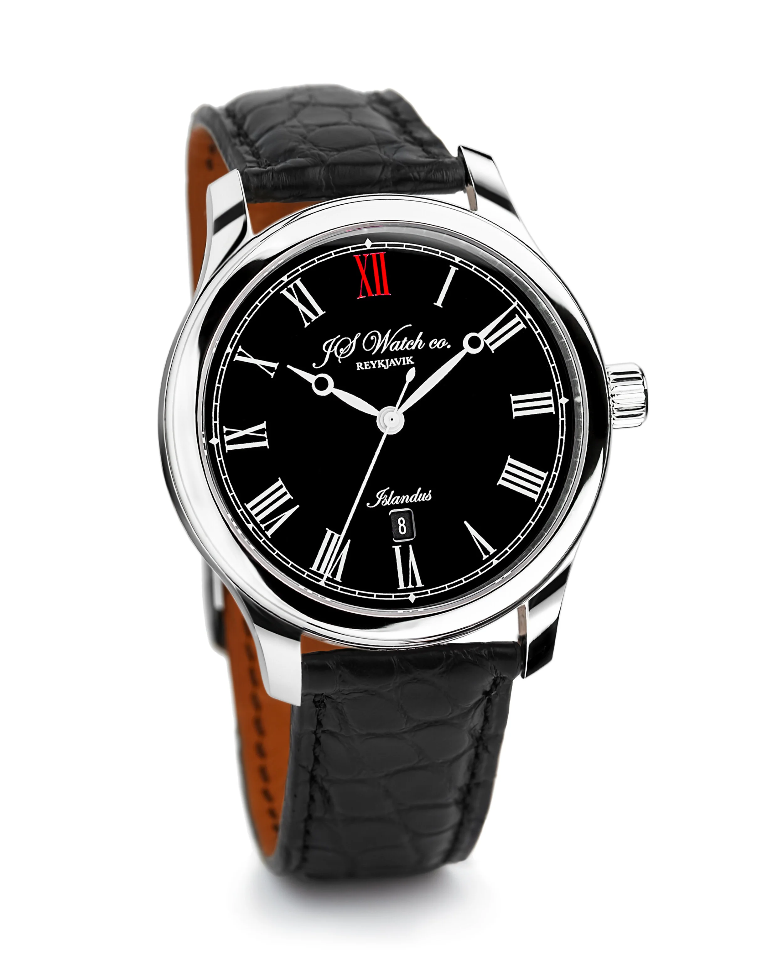 クラシック Islensk Pjodlog JS Watch Company Reykjavik — Islandus Black Roman
